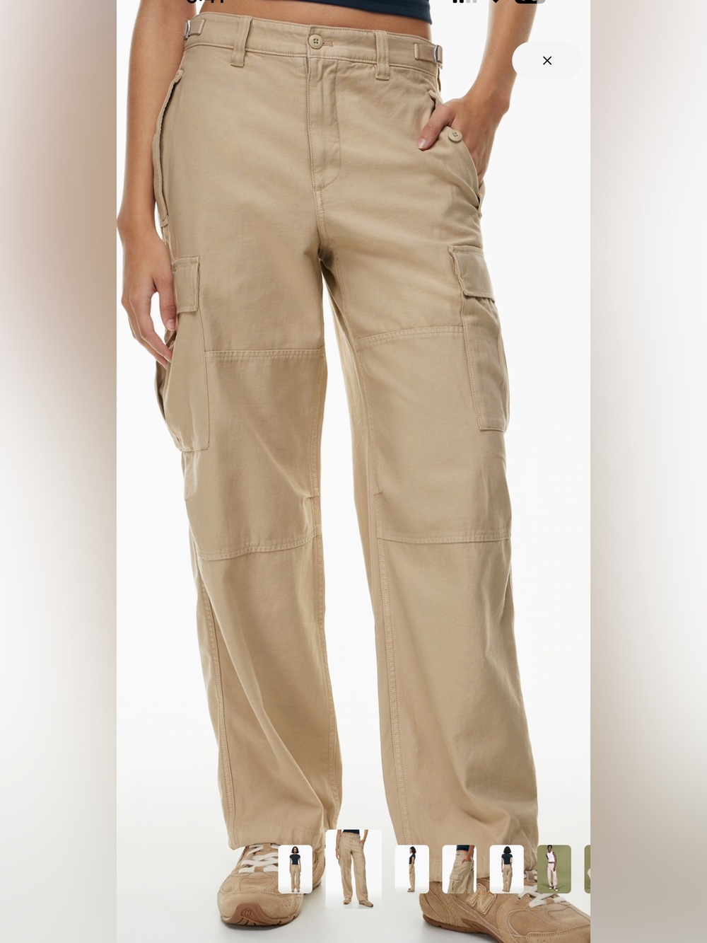 Aritzia TNA Supply Cargo Pant, beige/tan Size 10